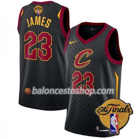 Camiseta Hombre NBA Cleveland Cavaliers LeBron James 23 2018 NBA Finals Nike Negro Swingman